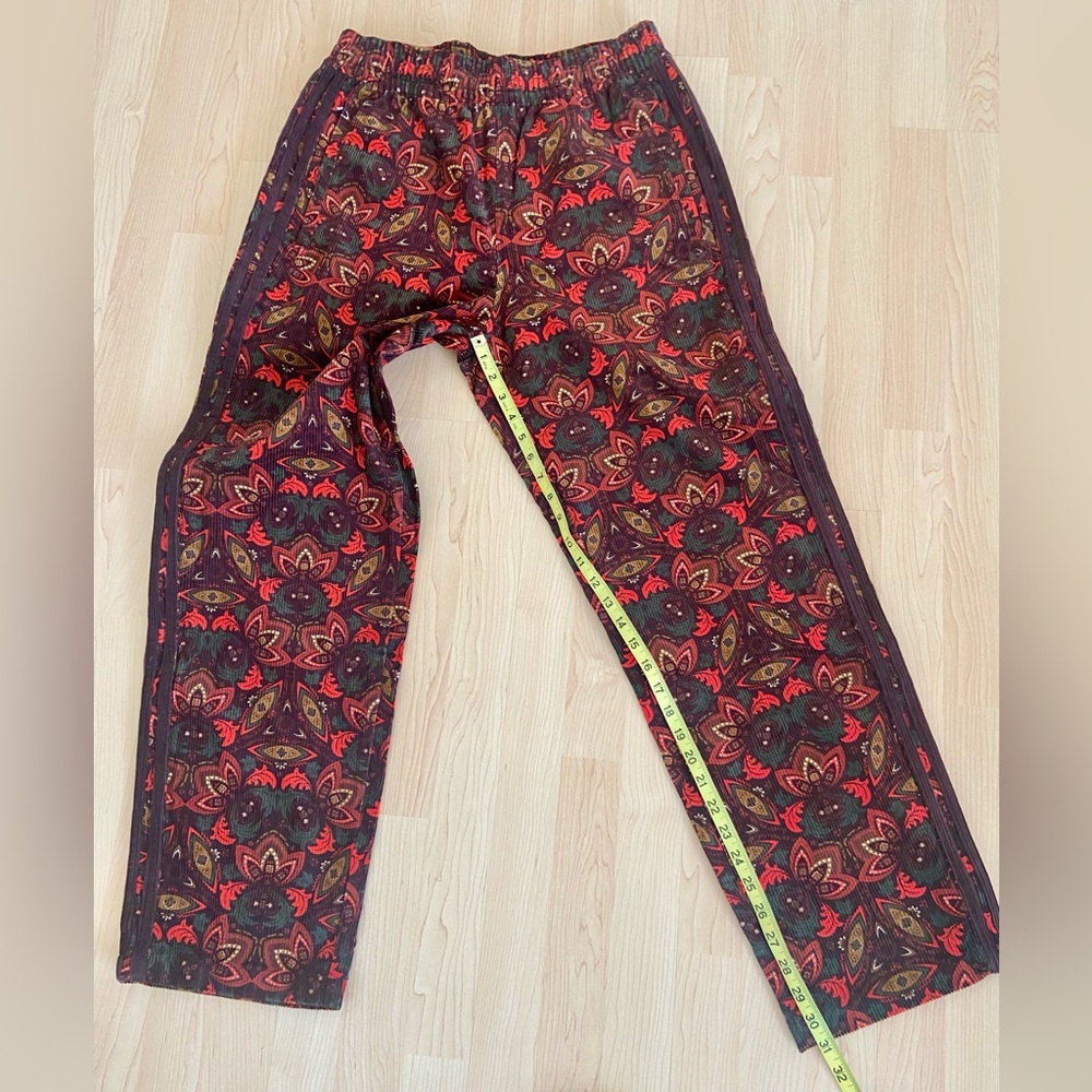 ADIDAS Men's Corduroy Cotton Track Pants IS5277 Size Medium 70’s Style Paisley - Picture 5 of 12